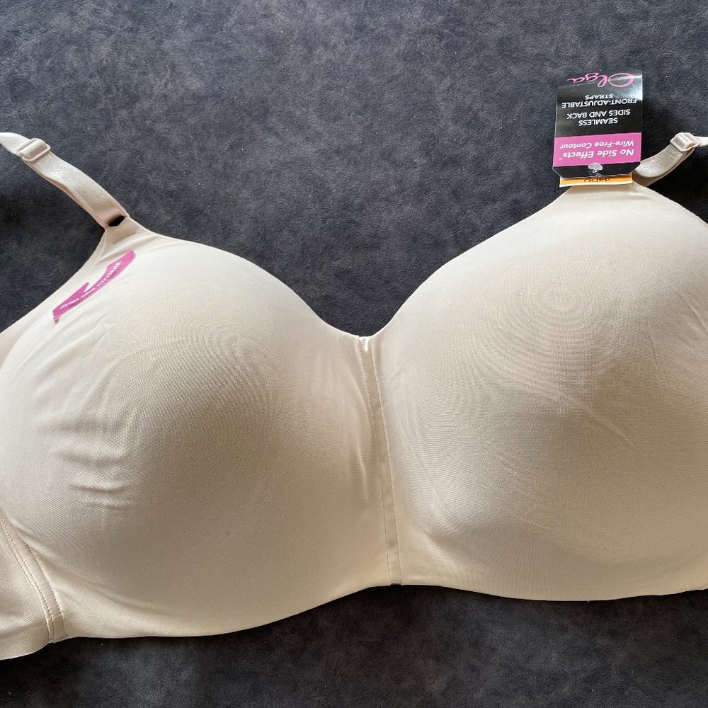NWT Olga 44DD Tan Bra Wire-Free